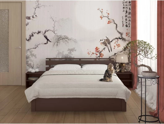 Кровать в японском стиле Инуяма с подъемным механизмом Кровать в японском стиле Инуяма с подъемным механизмом