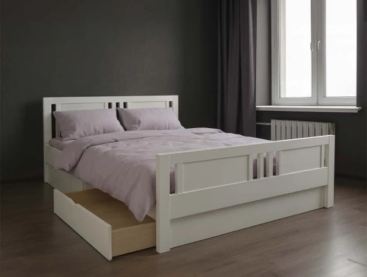 Кровать Марика с ящиками белый