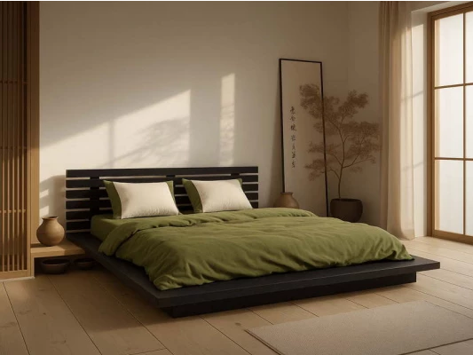 Кровать в японском стиле Катана без столиков венге Кровать в японском стиле Катана без столиков венге