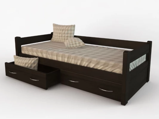 Кровать тахта Dreamline с ящиками ясень