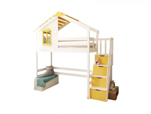 Кровать чердак домик Велес Арт Кидс Лэнд №91