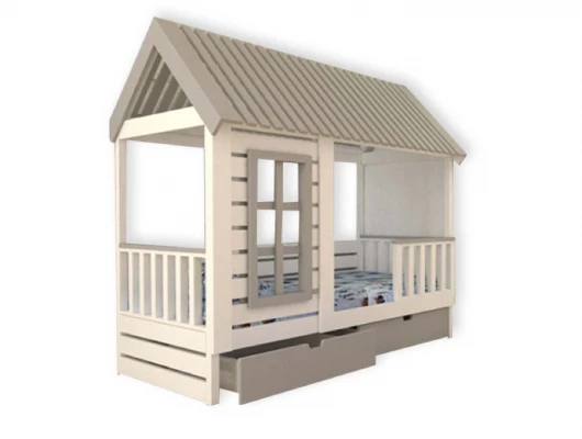 Кровать домик Велес Арт Кидс Лэнд №3 с ящиками