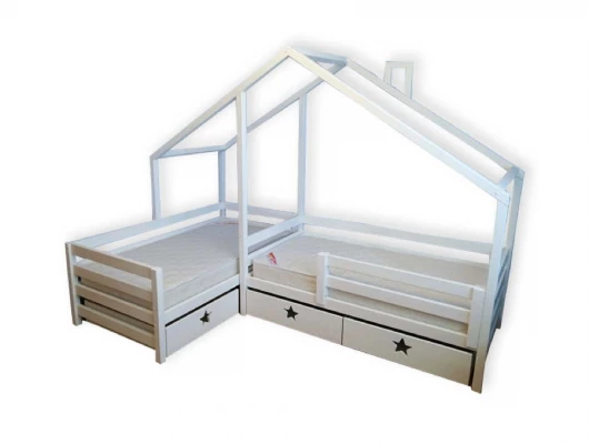 Кровать домик Велес Арт Кидс Лэнд №92 с ящиками