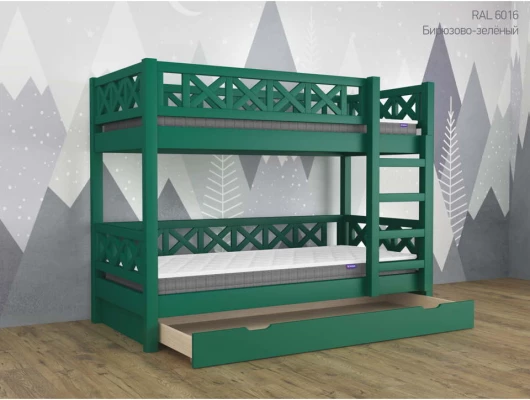 Двухъярусная кровать Кантри с 1 ящиком