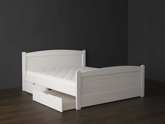Кровать Березка с ящиками белый