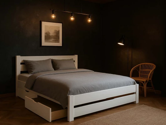 Кровать Андерсен с ящиками белый