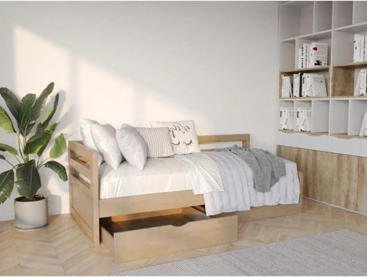 Кровать тахта Дуэт 2 спинки с ящиками