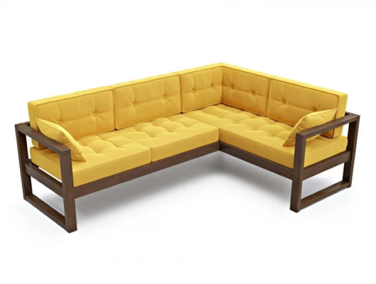 Диван Arsko Астер угловой желтый