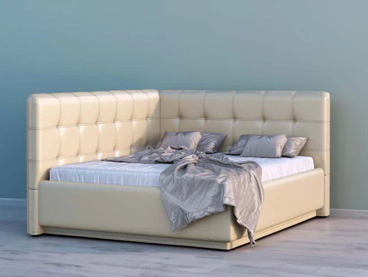 Кровать Nuvola угловая Sabina Кремовый