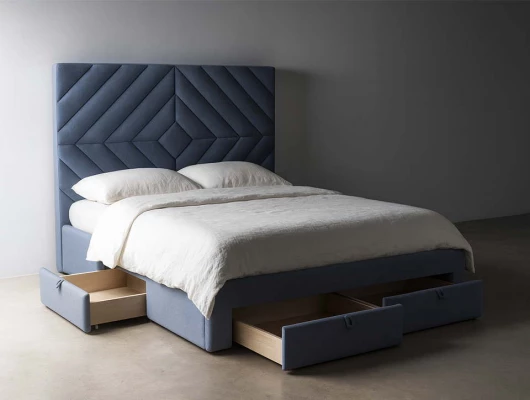 Мягкая кровать Вена с 3 ящиками