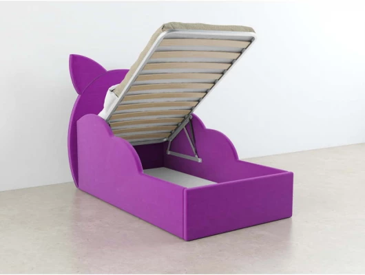 Детская кровать с ушками Китти с подъемным механизмом Детская кровать с ушками Китти с подъемным механизмом