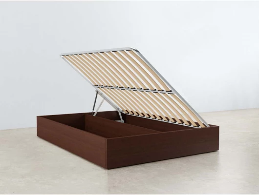 Кровать подиум Dreamline фанера с боковым подъемным механизмом (ящик) коричневый