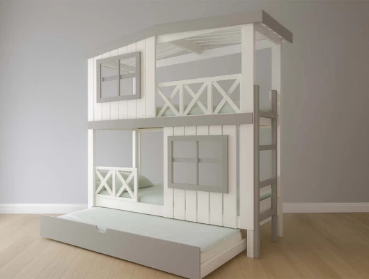 Двухъярусная кровать домик Велес Арт Кидс Лэнд №15 со спальным местом Двухъярусная кровать домик Велес Арт Кидс Лэнд №15 со спальным местом