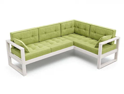 Диван Arsko Астер угловой зеленый