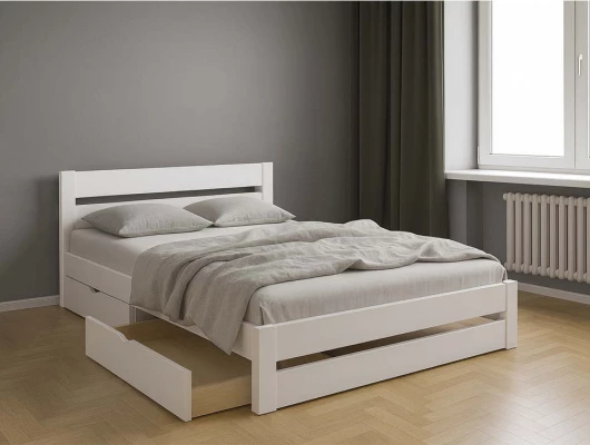 Кровать Бостон с ящиками белый