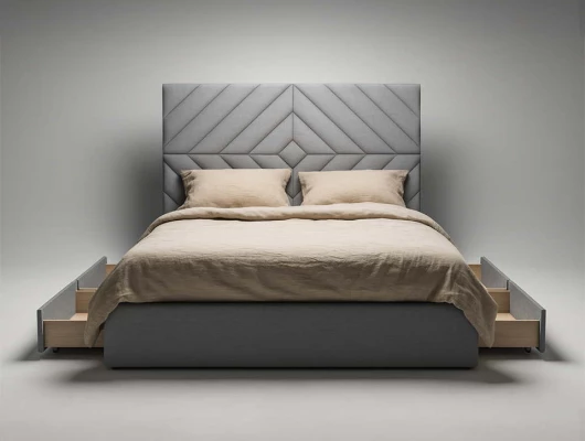 Мягкая кровать Вена с 4 ящиками