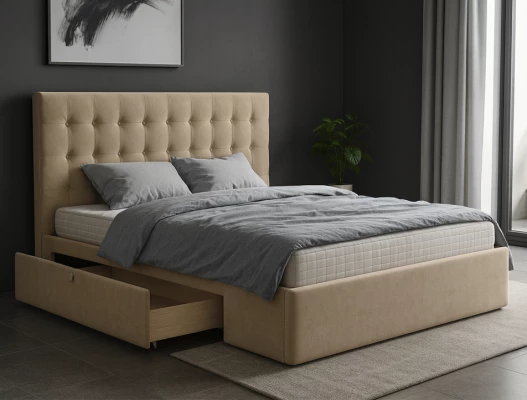 Мягкая кровать Агата с 1 ящиком