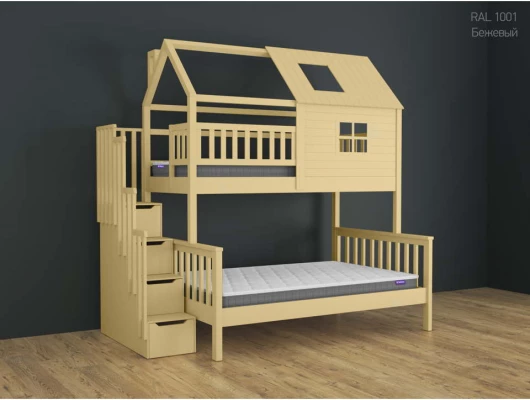 Двухъярусная кровать Алена домик Двухъярусная кровать Алена домик