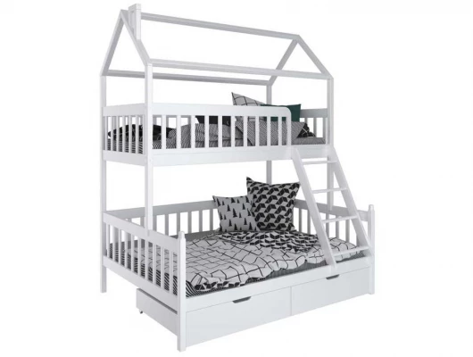 Двухъярусная кровать Велес Арт Домик Молли-1 с ящиками