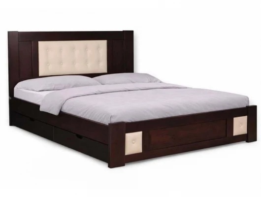 Кровать Велес Арт Лион кожа с ящиками