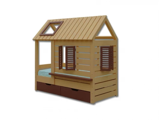 Детская кровать Велес Арт Домик №3 с ящиками