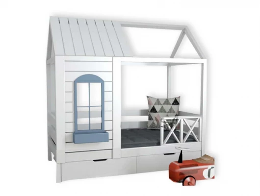 Кровать домик Велес Арт Кидс Лэнд №47 с ящиками