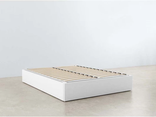 Кровать подиум Dreamline бук с боковым подъемным механизмом (ящик) белый