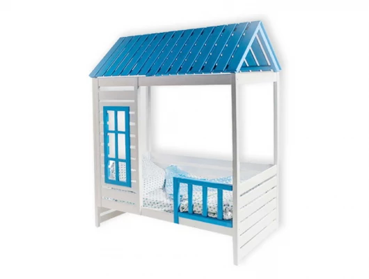 Двухъярусная кровать домик Велес Арт Кидс Лэнд №25 с ящиками