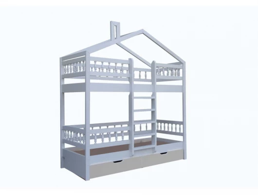 Двухъярусная кровать Велес Арт Домик Микки-2 с ящиками Двухъярусная кровать Велес Арт Домик Микки-2 с ящиками