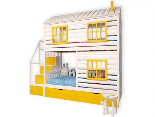 Двухъярусная кровать Велес Арт Домик Дания с ящиками Двухъярусная кровать Велес Арт Домик Дания с ящиками