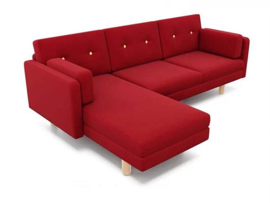 Диван Arsko Ингвар Угловой красный