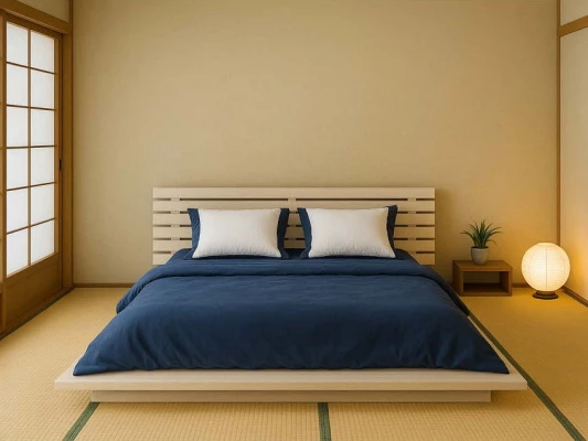 Кровать в японском стиле Катана без столиков белый Кровать в японском стиле Катана без столиков белый