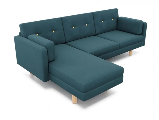 Диван Arsko Ингвар Угловой бирюзовый