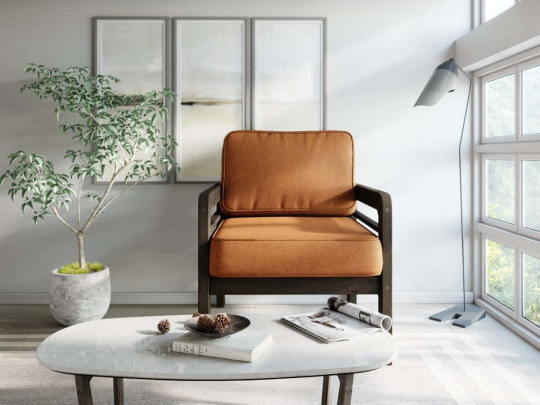 Кресло Arsko Бергер коричневый по цене от 25 990 ₽ , высота, см 80, стиль кантри, современный, лофт, минимализм, скандинавский, цвет коричневый 3 | Кресла ARSKO