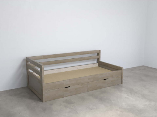 Кровать тахта Дуэт 2 спинки с ящиками по цене от 28 333 ₽ , стиль скандинавский, классический, минимализм, цвет оранжевый 8 | Тахты