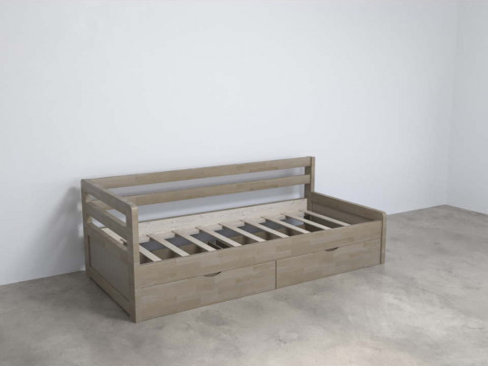 Кровать тахта Дуэт 2 спинки с ящиками по цене от 28 333 ₽ , стиль скандинавский, классический, минимализм, цвет оранжевый 9 | Тахты