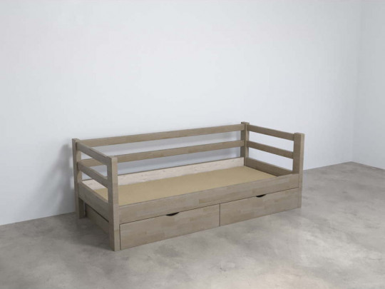 Кровать Кадет с ящиками по цене от 26 167 ₽ , стиль скандинавский, классический, минимализм, цвет черный, венге 8 | Тахты