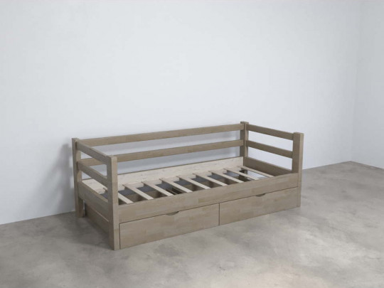 Кровать Кадет с ящиками по цене от 26 167 ₽ , стиль скандинавский, классический, минимализм, цвет черный, венге 9 | Тахты