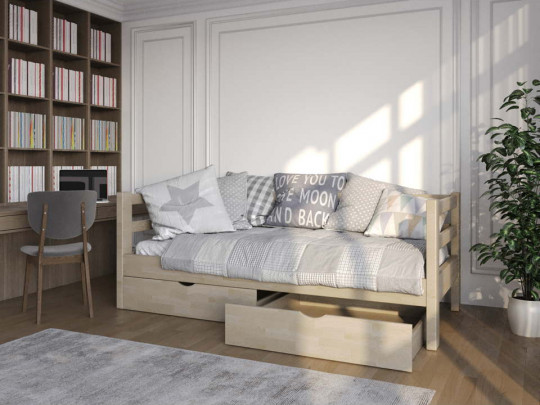 Кровать Кадет с ящиками по цене от 26 167 ₽ , стиль скандинавский, классический, минимализм, цвет черный, венге 7 | Тахты