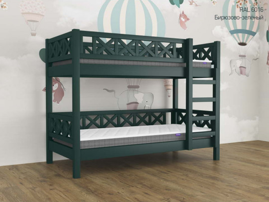 Двухъярусная кровать Кантри по цене от 57 633 ₽ , стиль скандинавский, классический, цвет белый 2 | Премиальные кровати