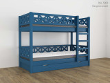 Двухъярусная кровать Кантри с выкатным сп местом по цене от 66 333 ₽ , стиль скандинавский, классический, цвет синий, голубой 2 | Детские кровати
