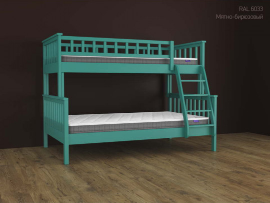 Двухъярусная кровать Модерн Relaksan, стиль скандинавский, классический, цвет белый