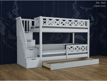 Двухъярусная кровать Прованс с 1 ящиком