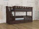 Двухъярусная кровать Прованс с 2 ящиками по цене от 98 150 ₽ , стиль скандинавский, классический, цвет коричневый 2 | Детские кровати
