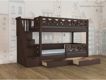 Двухъярусная кровать Прованс с 2 ящиками