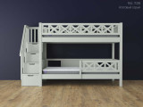Двухъярусная кровать Прованс Relaksan, стиль скандинавский, классический, цвет белый, серый