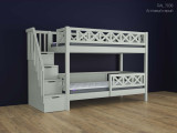 Двухъярусная кровать Прованс по цене от 92 150 ₽ , стиль скандинавский, классический, цвет белый, серый 1 | Детские кровати
