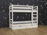 Двухъярусная кровать Тандем с 2 ящиками по цене от 47 167 ₽ , стиль скандинавский, классический, цвет белый, серый 2 | Детские кровати