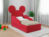 Детская кровать с ушками Микки с ящиком по цене от 38 000 ₽ , стиль скандинавский, современный, цвет красный 3 | Детские мягкие кровати
