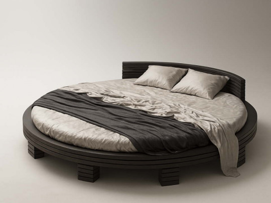 Круглая кровать Нагоя Relaksan, стиль современный, японский, цвет коричневый